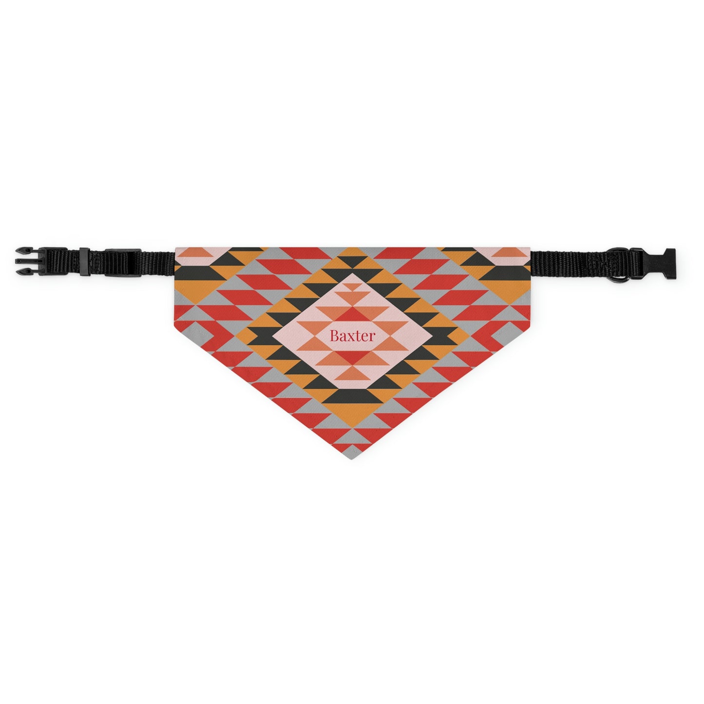 Personalized Western Boho Dusty Rose Pet Bandana Collar
