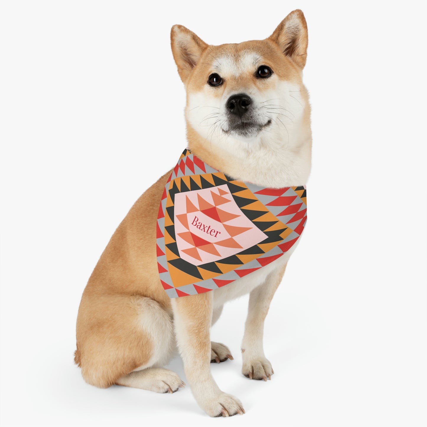 Personalized Western Boho Dusty Rose Pet Bandana Collar
