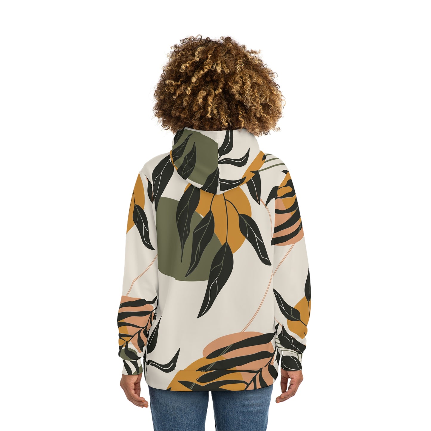 Personalized Retro Hippie Leaf Print People Hoodie