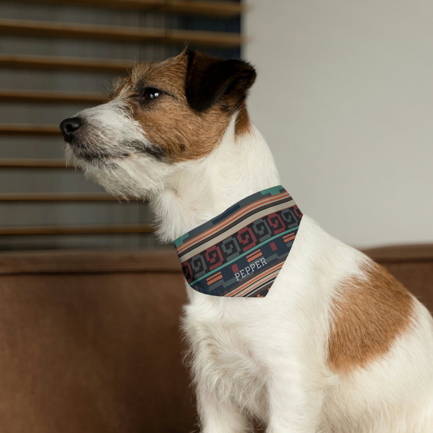 Personalized Western Boho Pet Bandana Collar