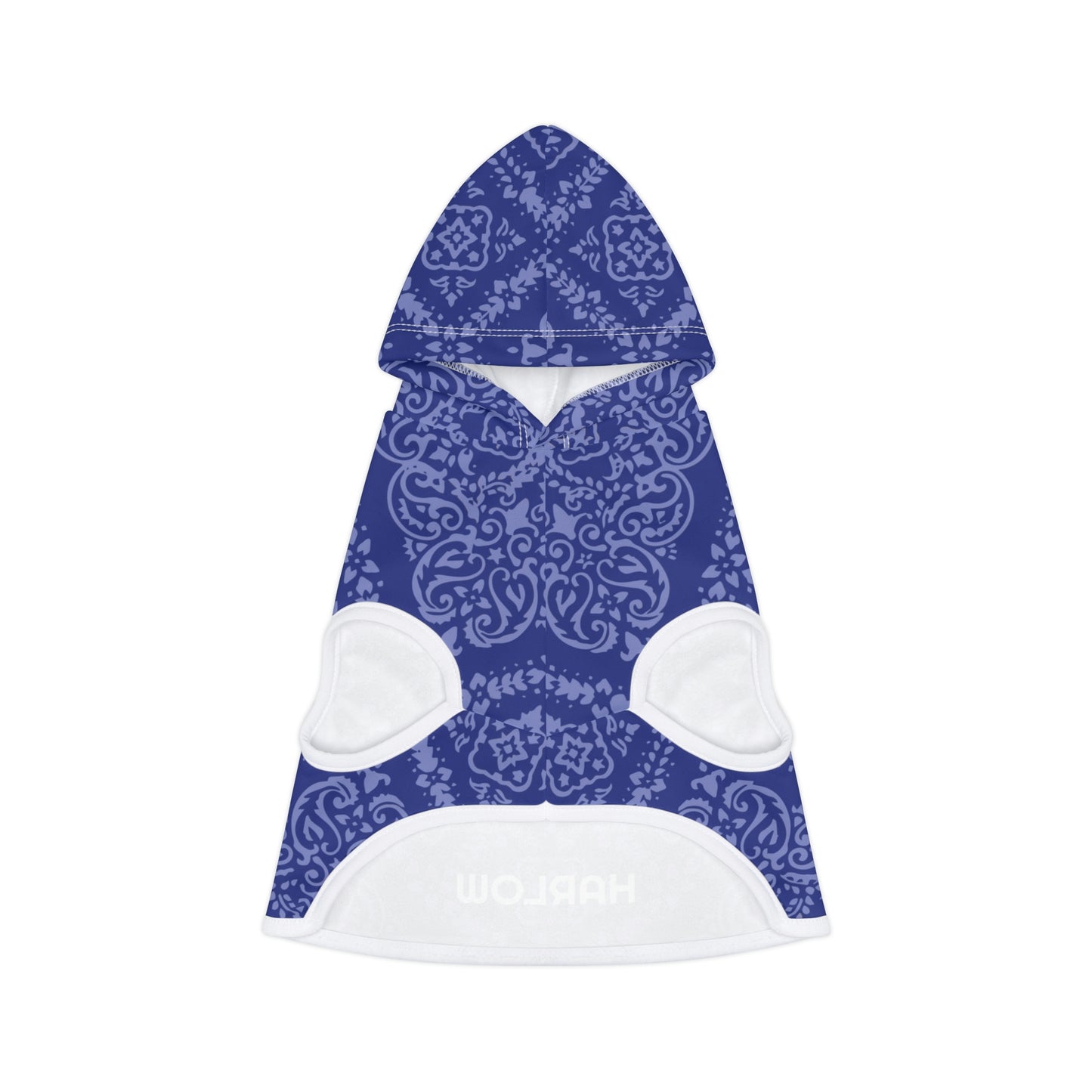 Personalized Western Blue Paisley Pet Hoodie