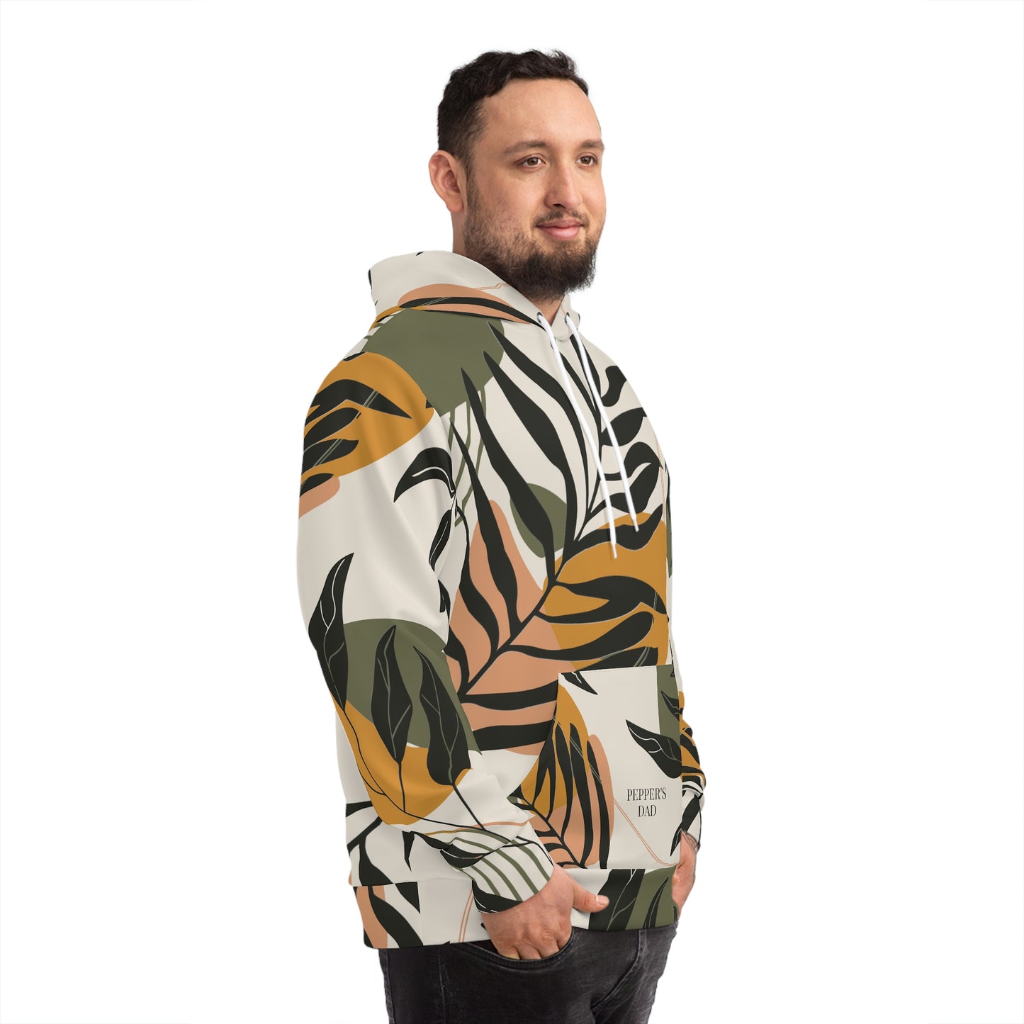 Personalized Retro Hippie Leaf Print People Hoodie