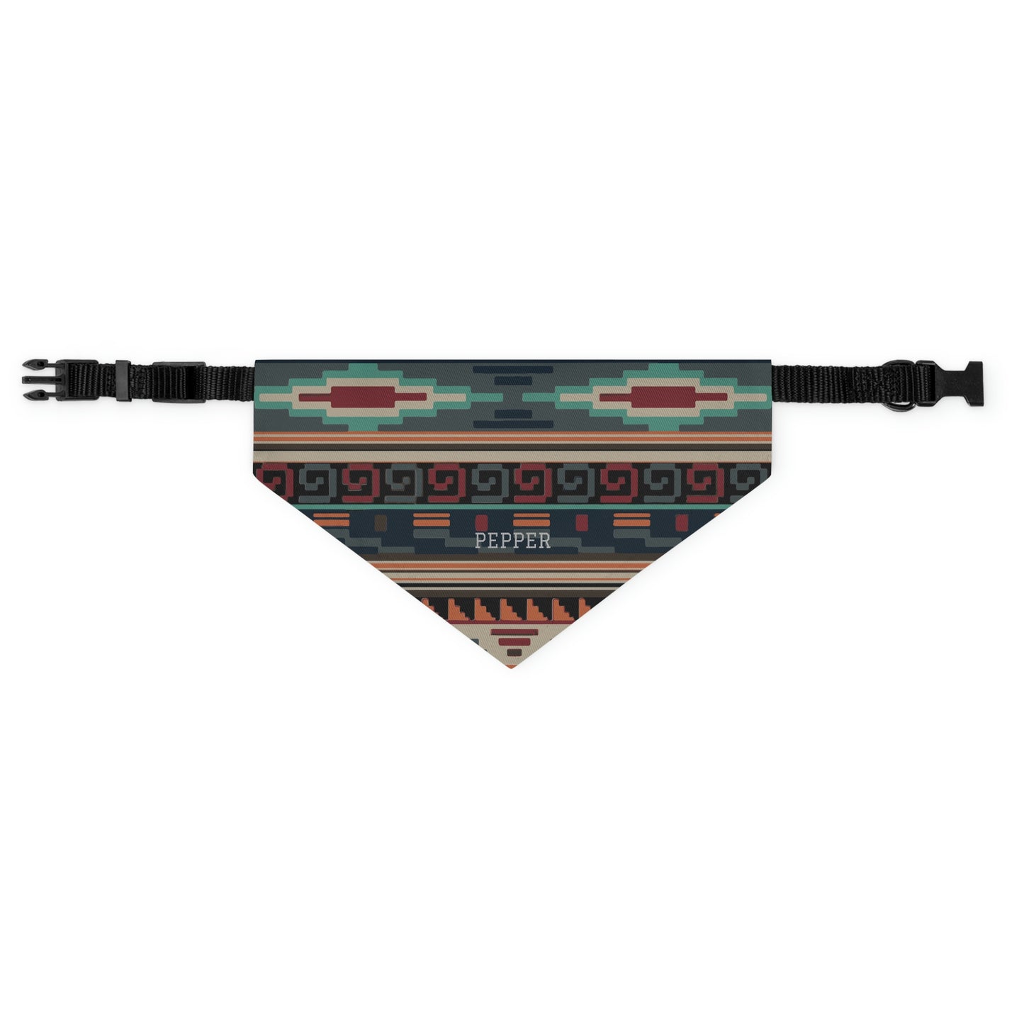 Personalized Western Boho Pet Bandana Collar