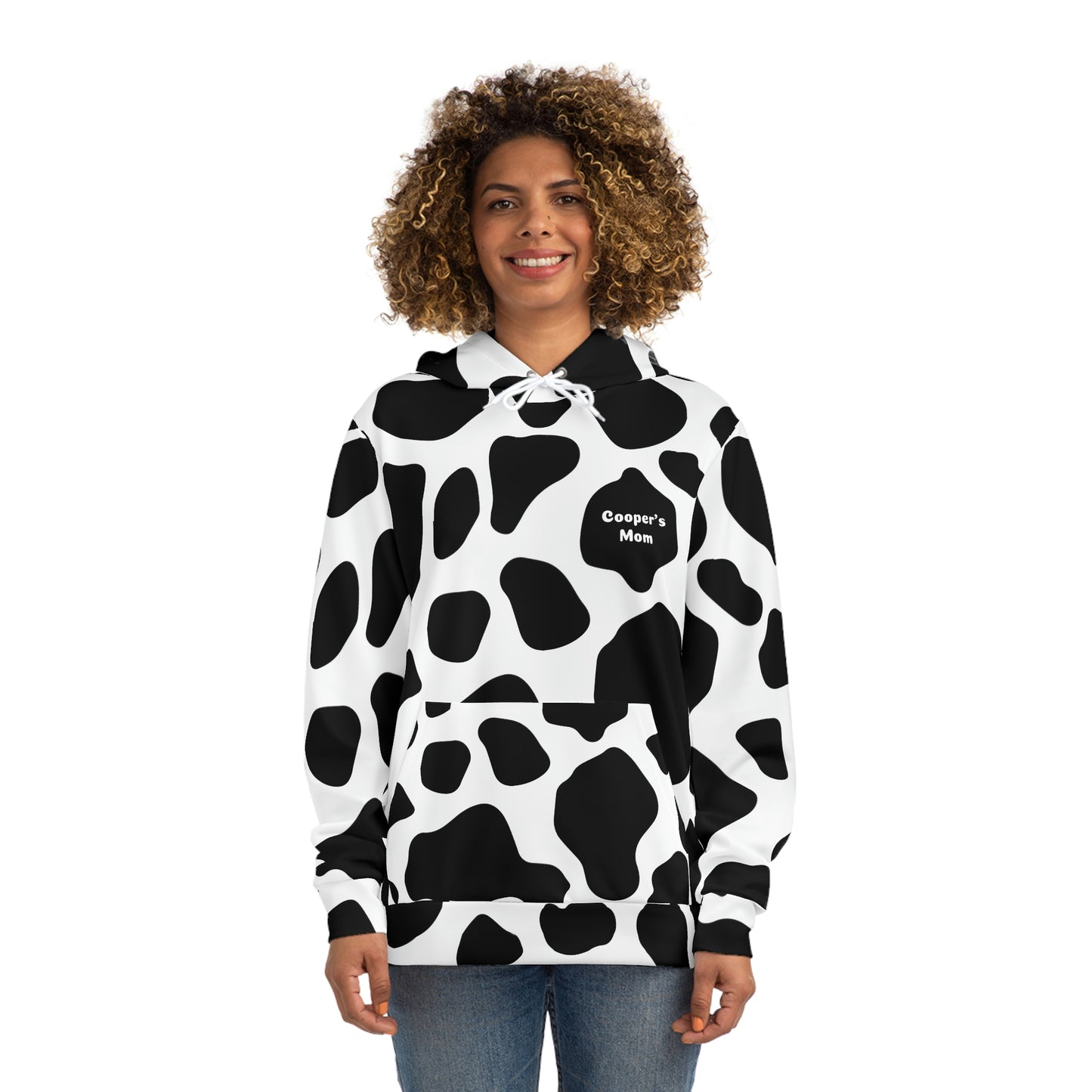 Personalized Western Boho Cow Print Parent Hoodie