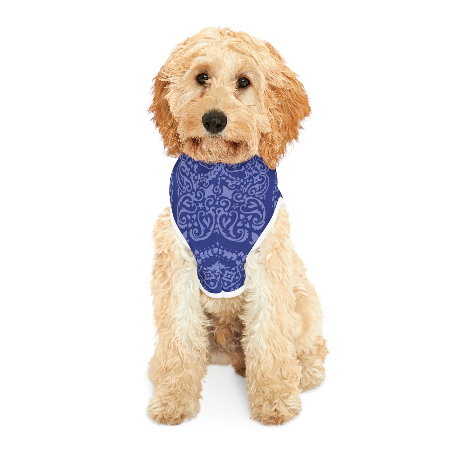 Personalized Western Blue Paisley Pet Hoodie