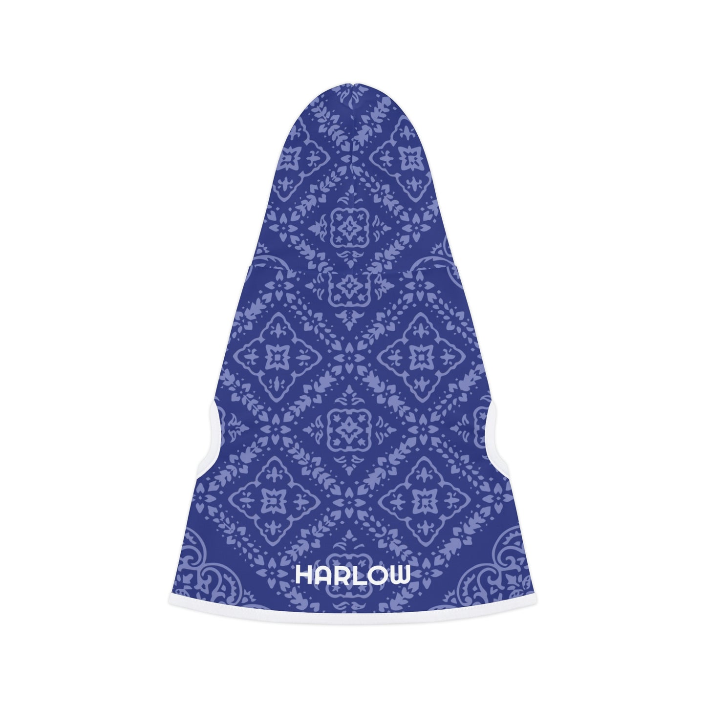 Personalized Western Blue Paisley Pet Hoodie