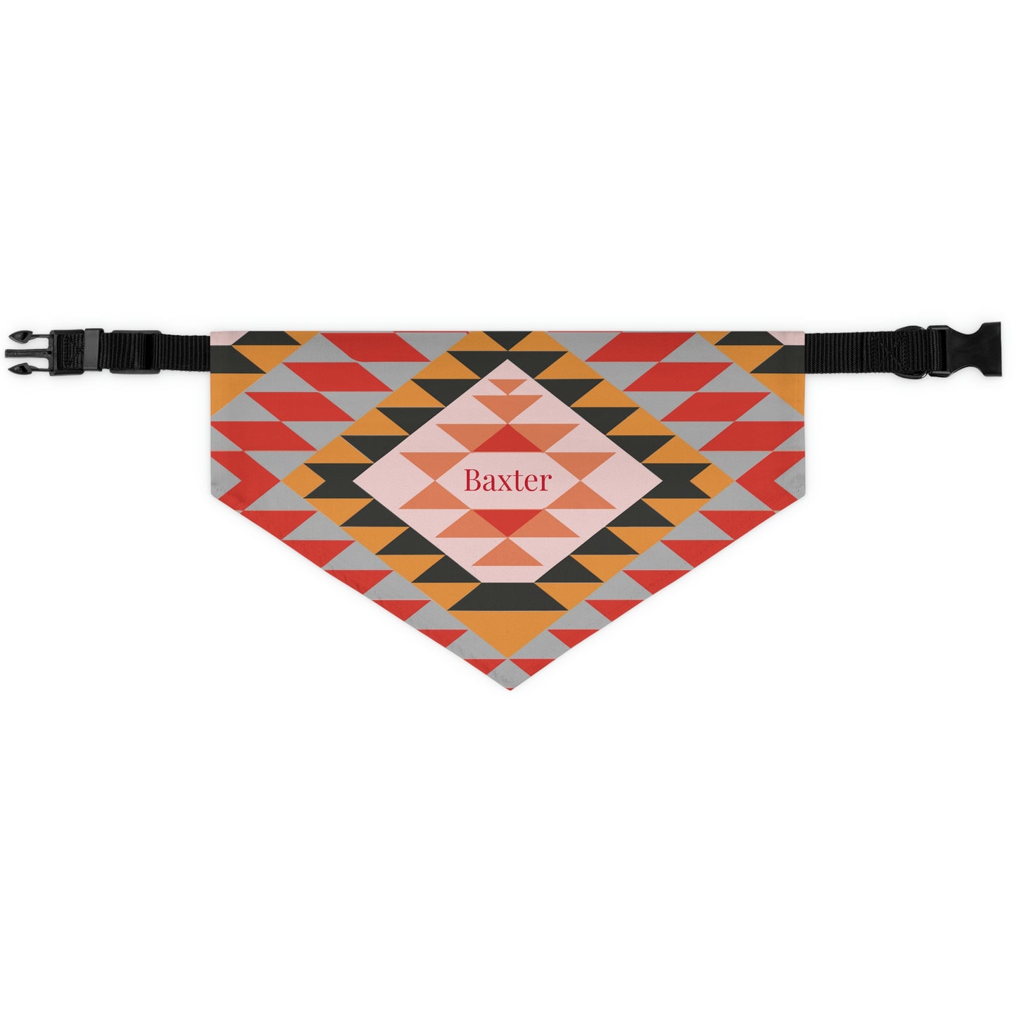 Personalized Western Boho Dusty Rose Pet Bandana Collar