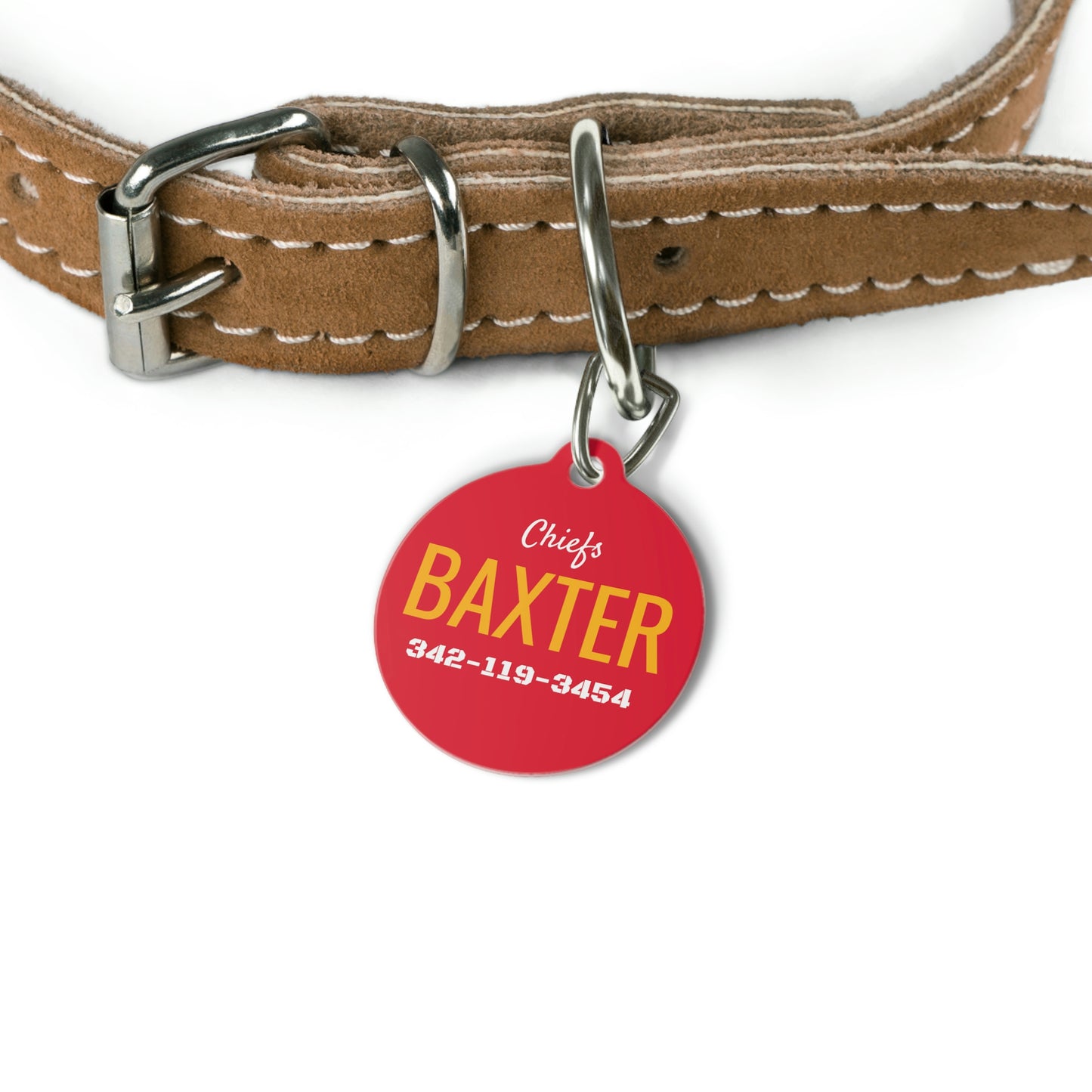 Personalized Kansas City Chiefs Pet ID Tag