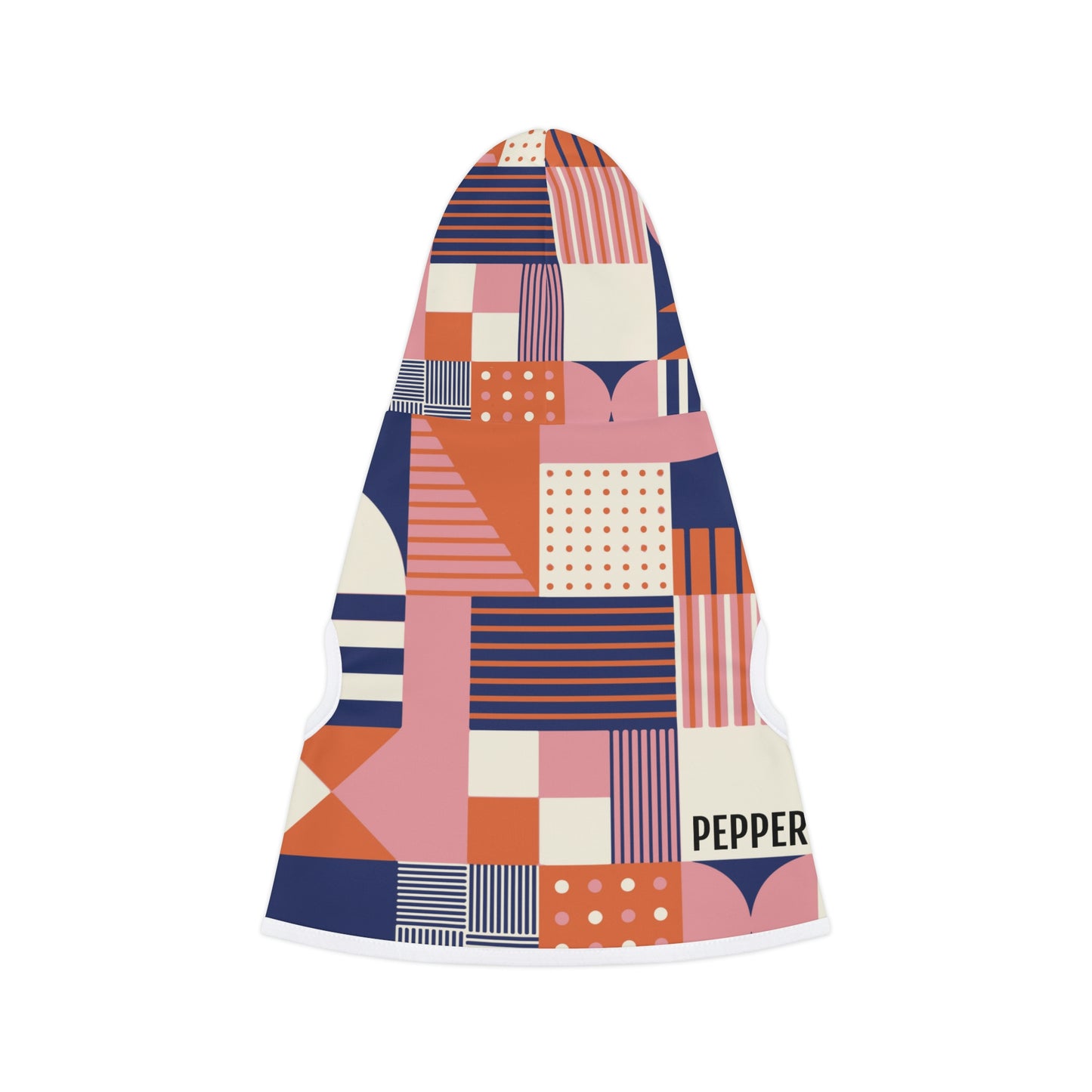 Personalized Retro Hippie Geometric Print Pet Hoodie