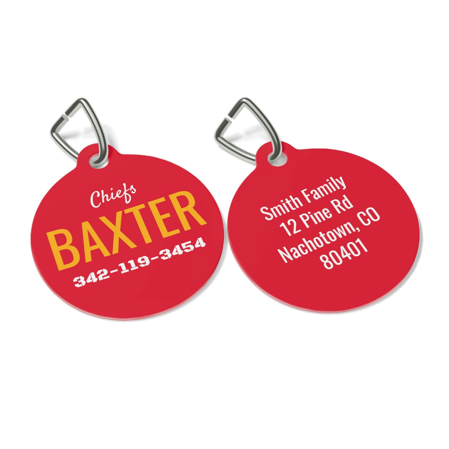 Personalized Kansas City Chiefs Pet ID Tag