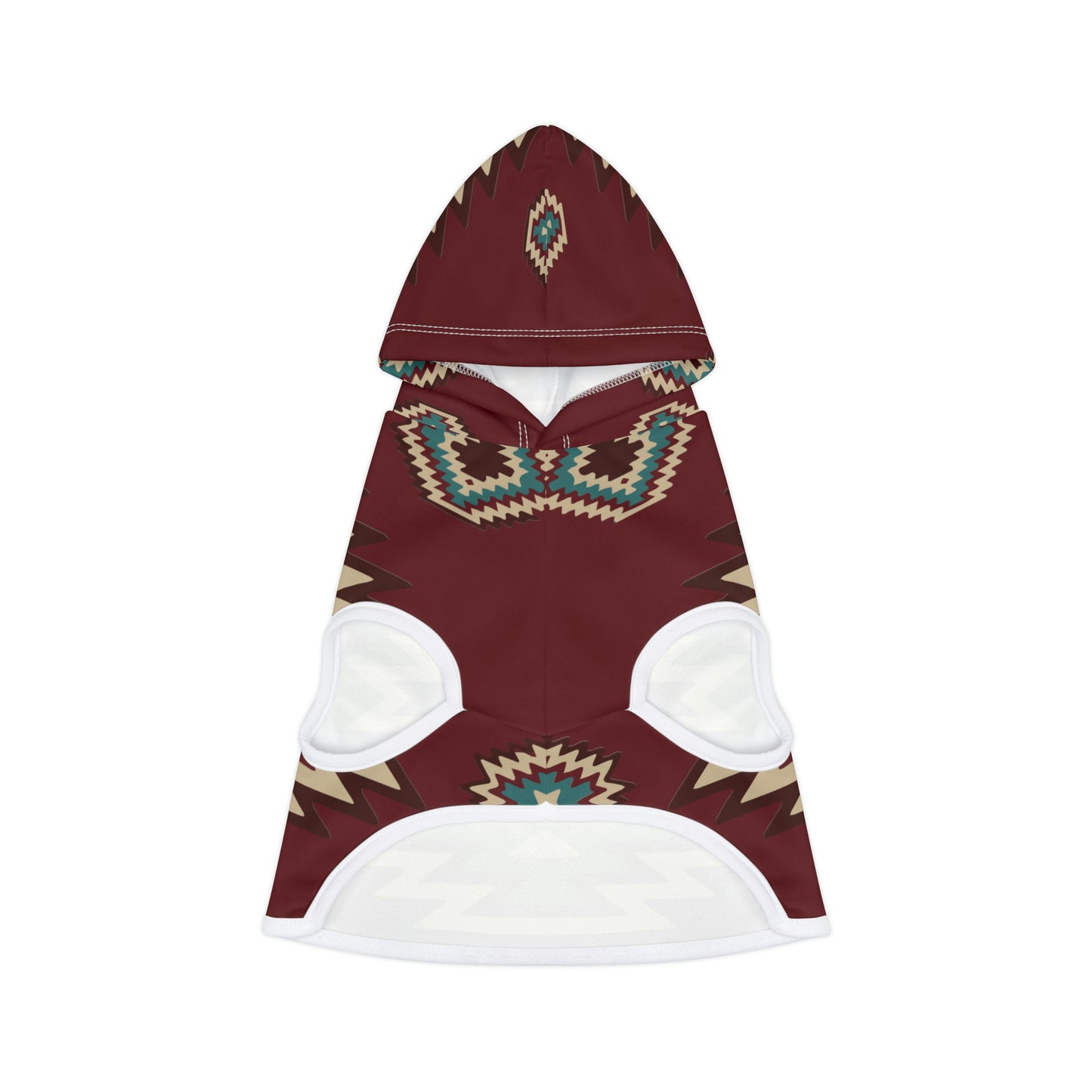 Personalized Western Boho Maroon Pet Hoodie