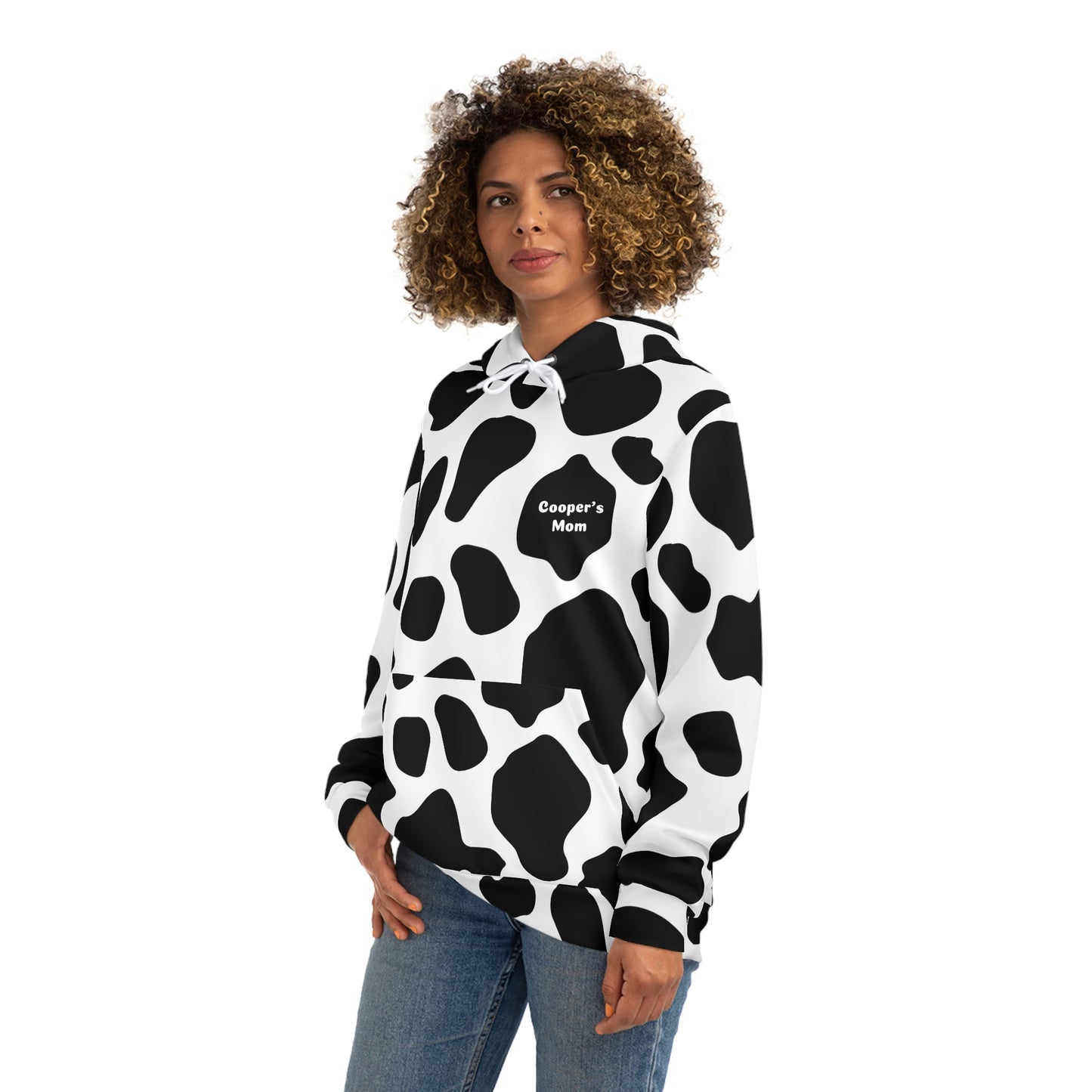 Personalized Western Boho Cow Print Parent Hoodie