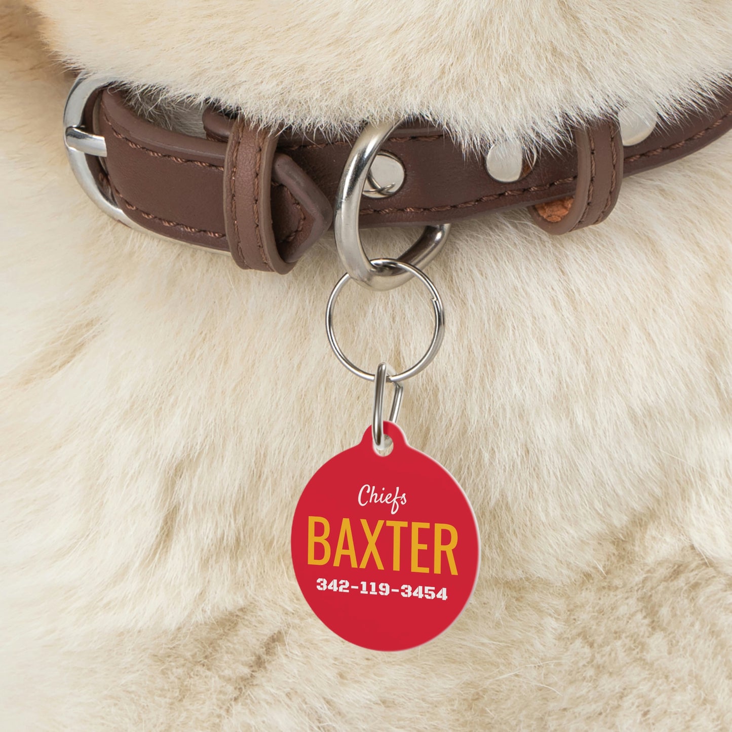 Personalized Kansas City Chiefs Pet ID Tag