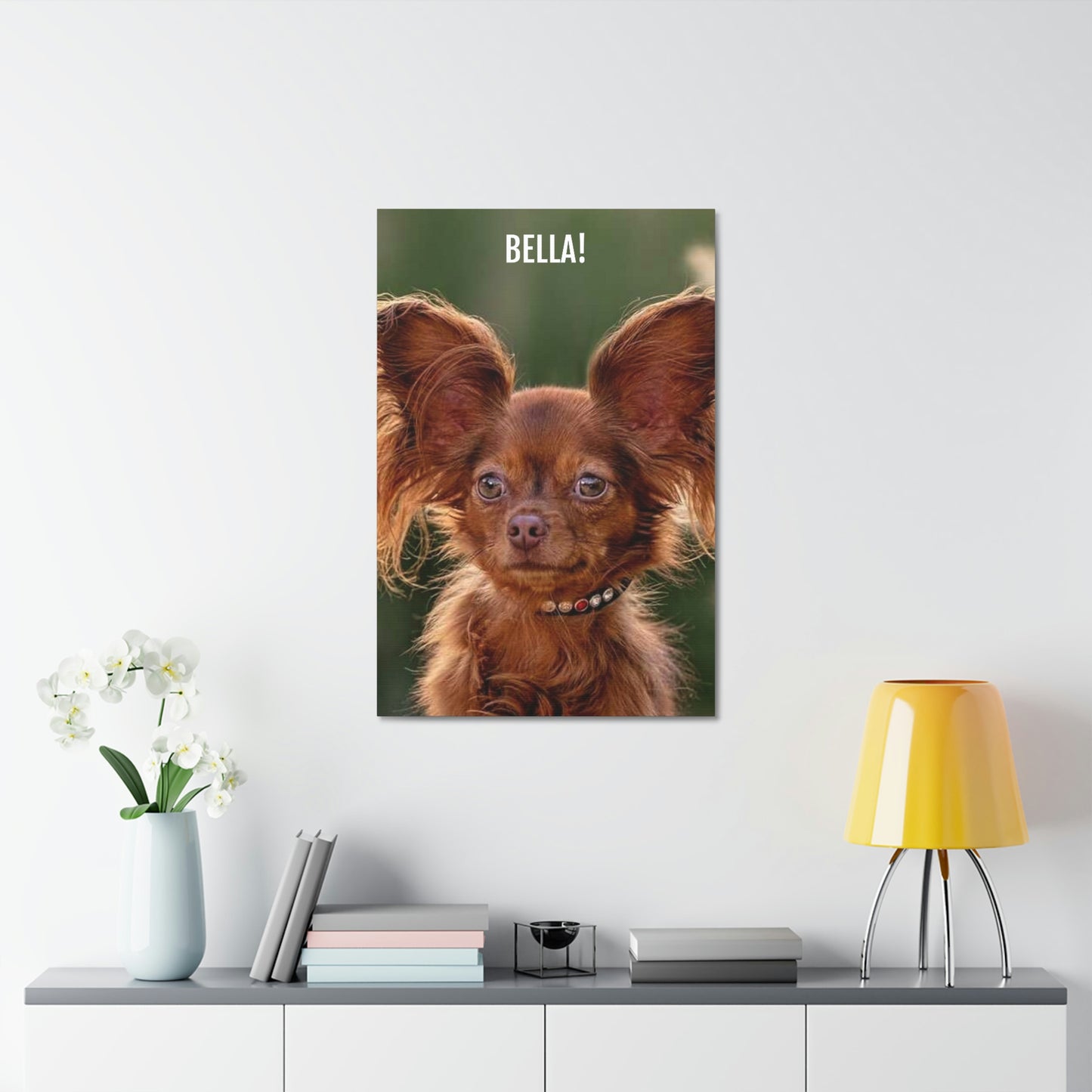 Personalized Pet Portrait on Stretched Satin Canvas