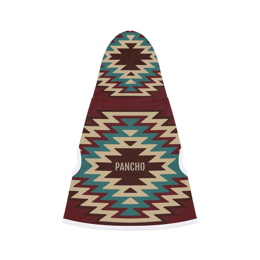 Personalized Western Boho Maroon Pet Hoodie