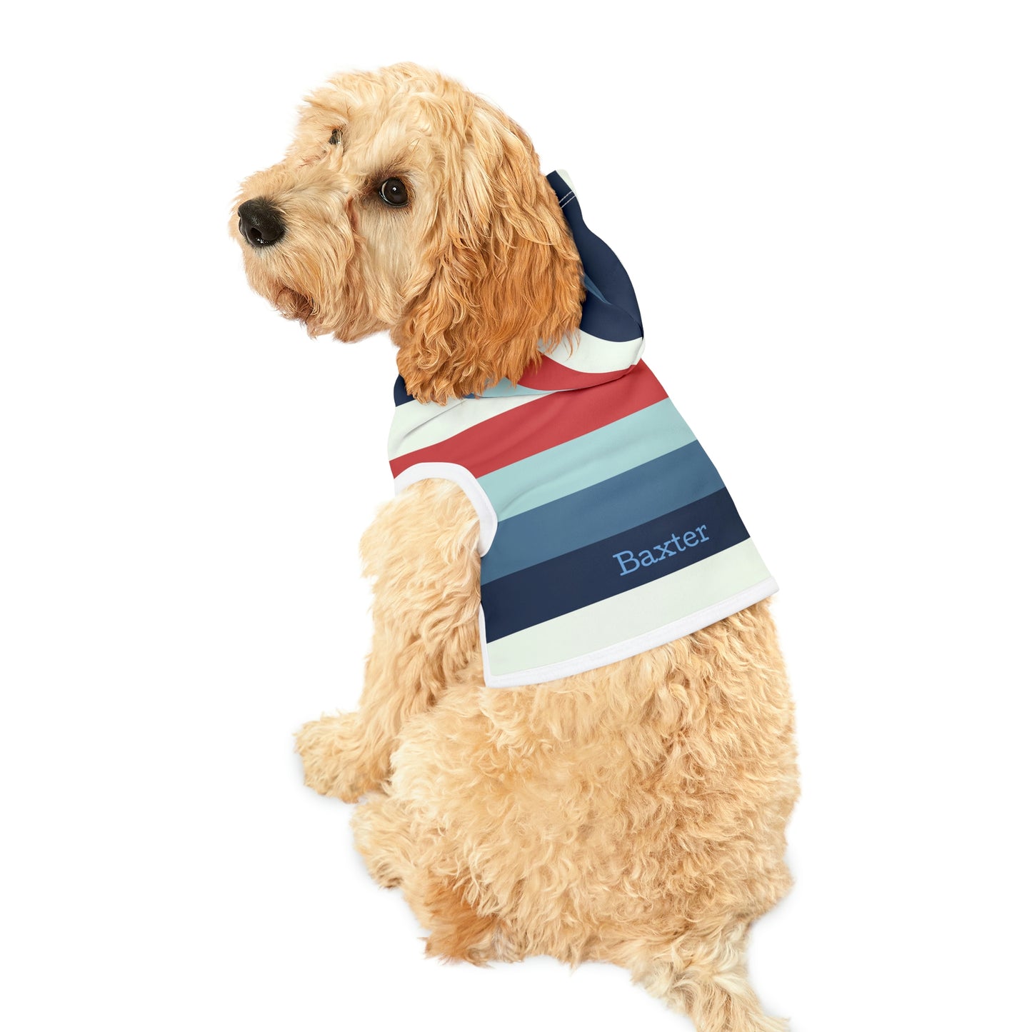 Personalized Classic Americana Stripe Pet Hoodie