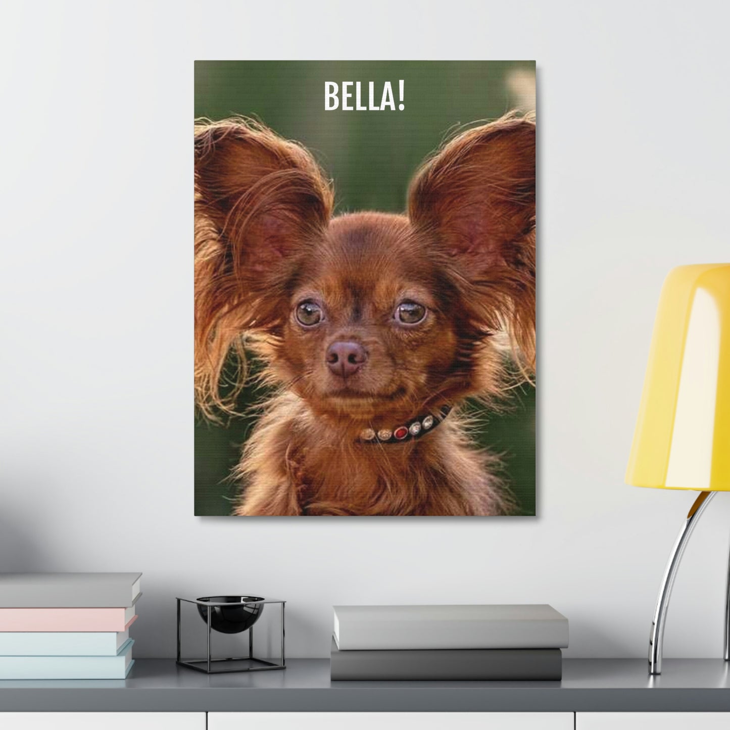 Personalized Pet Portrait on Stretched Satin Canvas