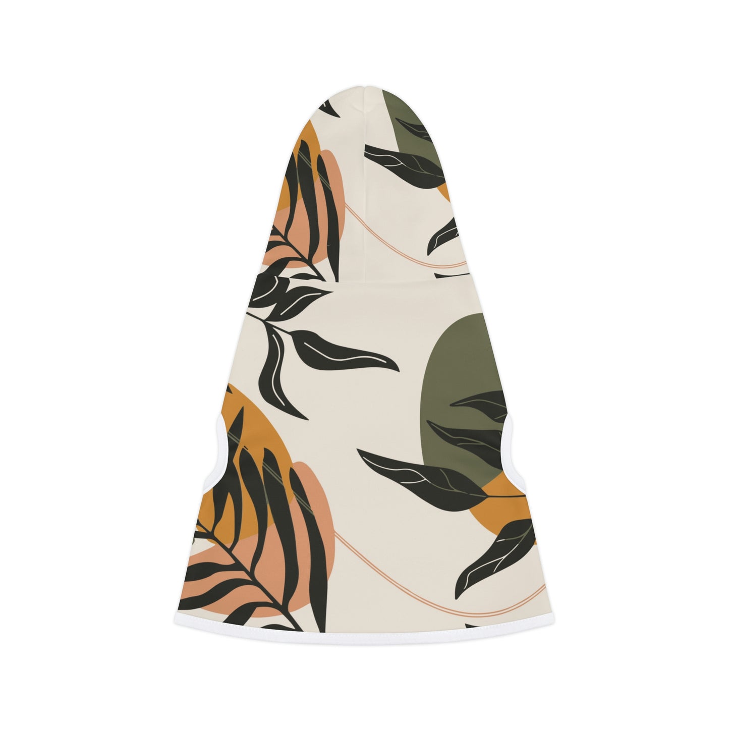 Personalized Retro Hippie Leaf Print Pet Hoodie