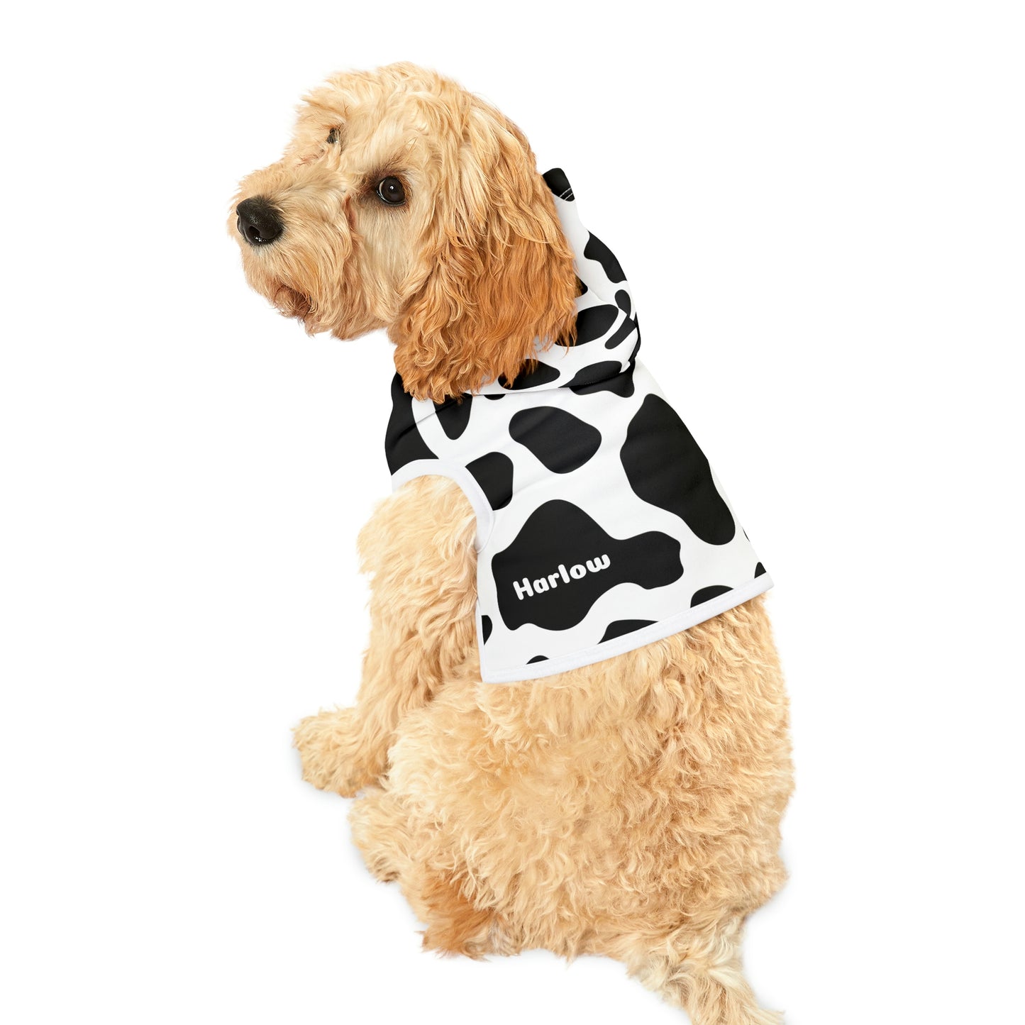 Personalized Western Cow Print Pet Hoodie