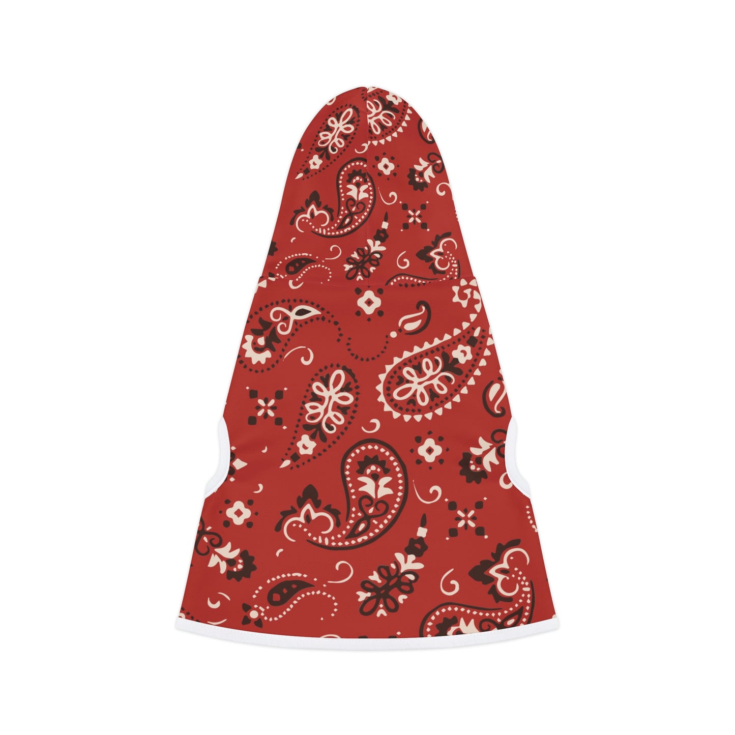 Personalized Western Red Paisley Pet Hoodie