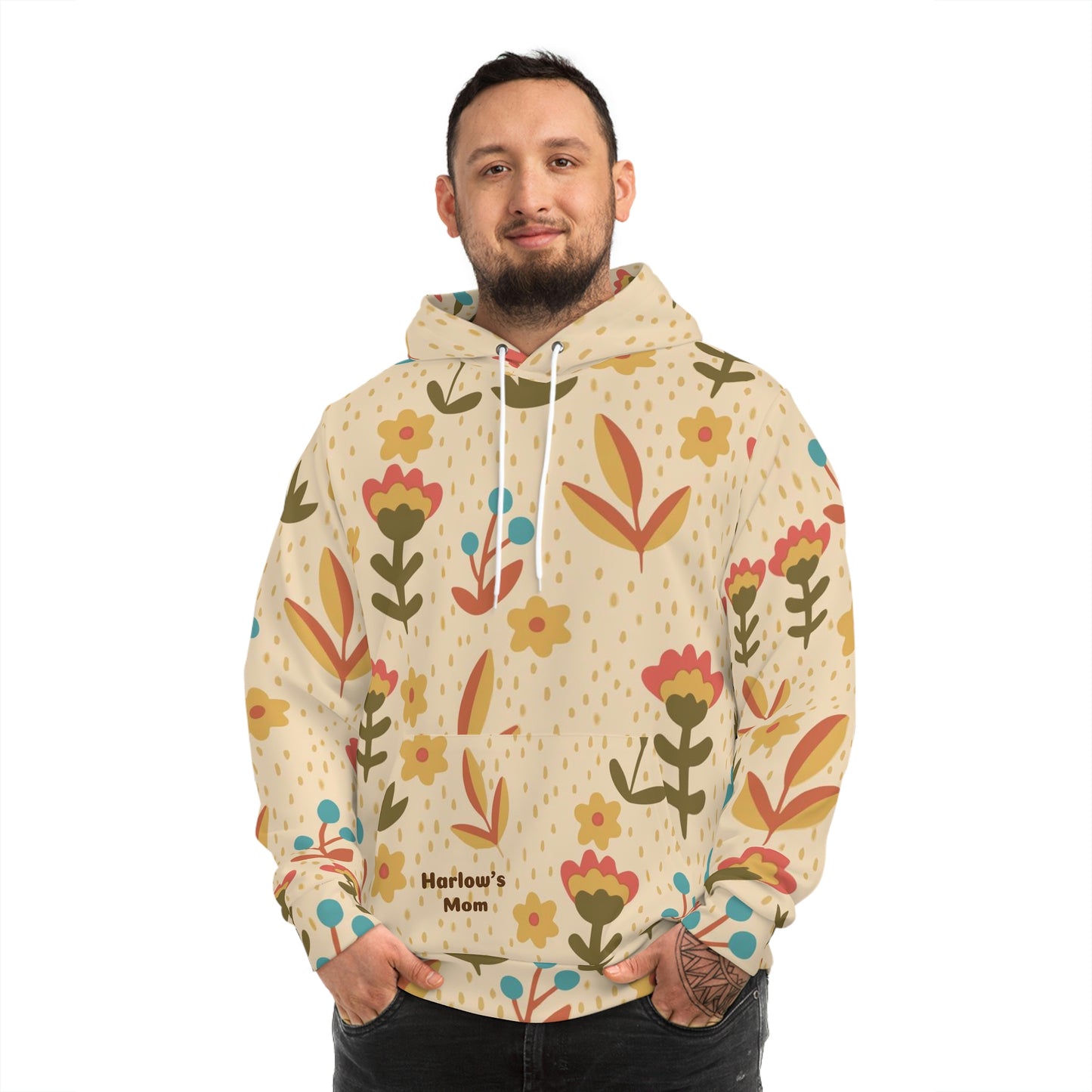 Personalized Western Boho Tan Floral Parent Hoodie