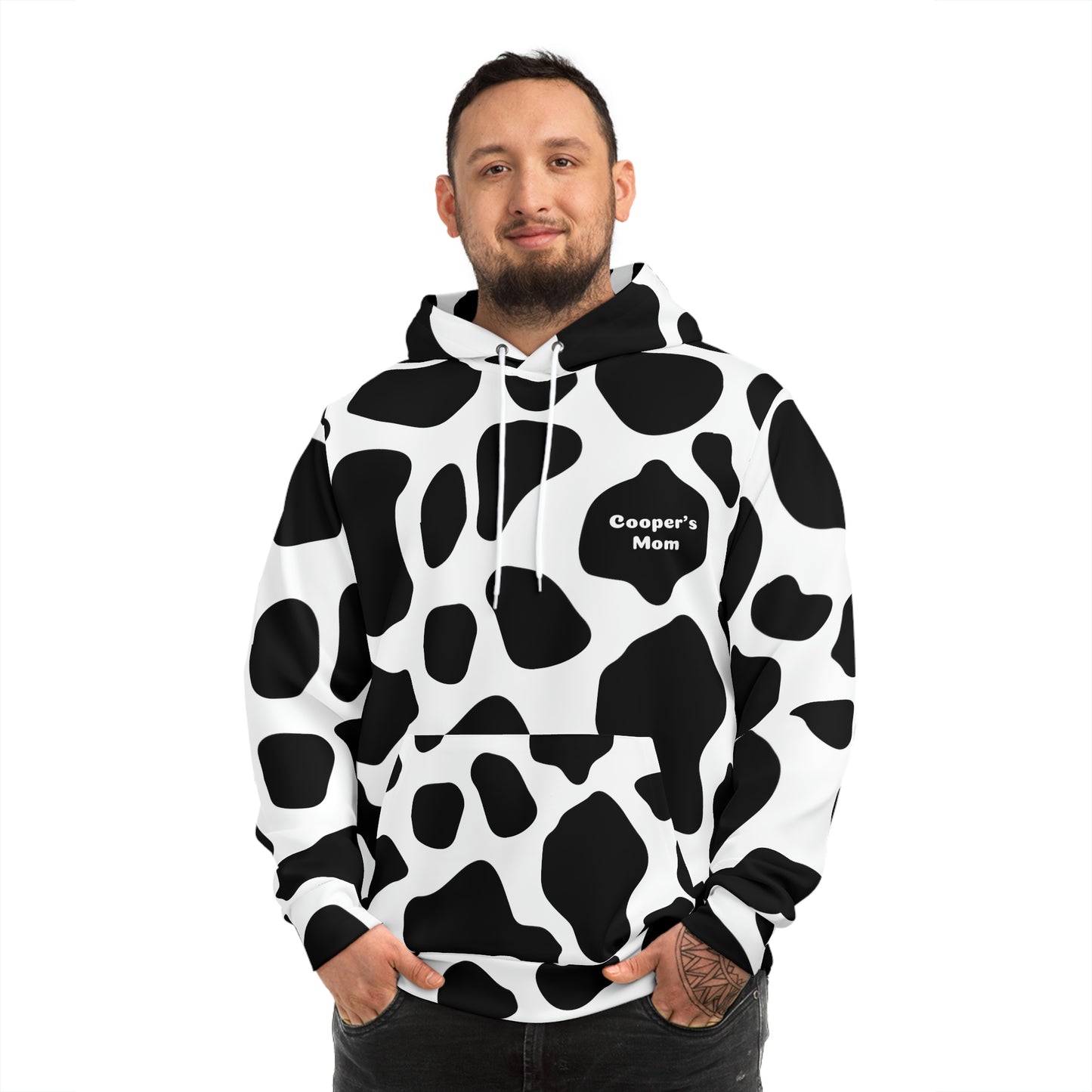 Personalized Western Boho Cow Print Parent Hoodie