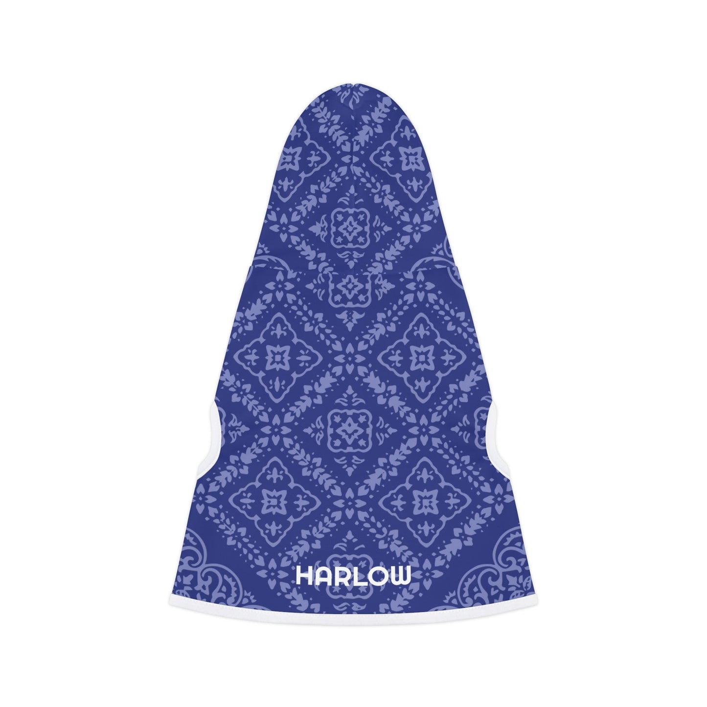 Personalized Western Blue Paisley Pet Hoodie