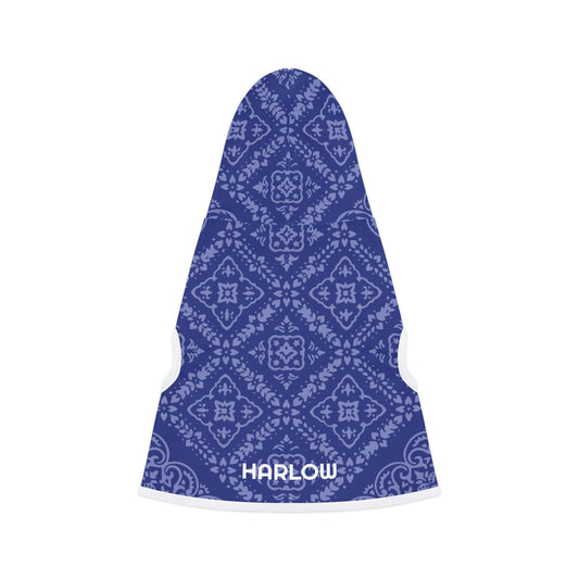 Personalized Western Blue Paisley Pet Hoodie