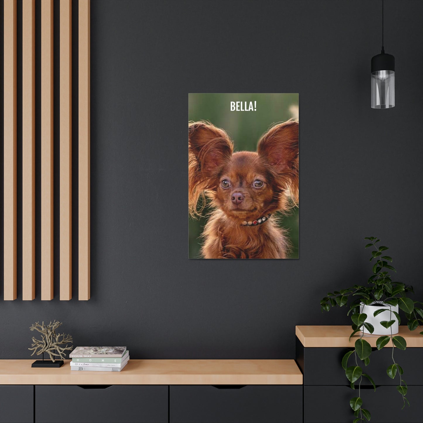 Personalized Pet Portrait on Stretched Satin Canvas