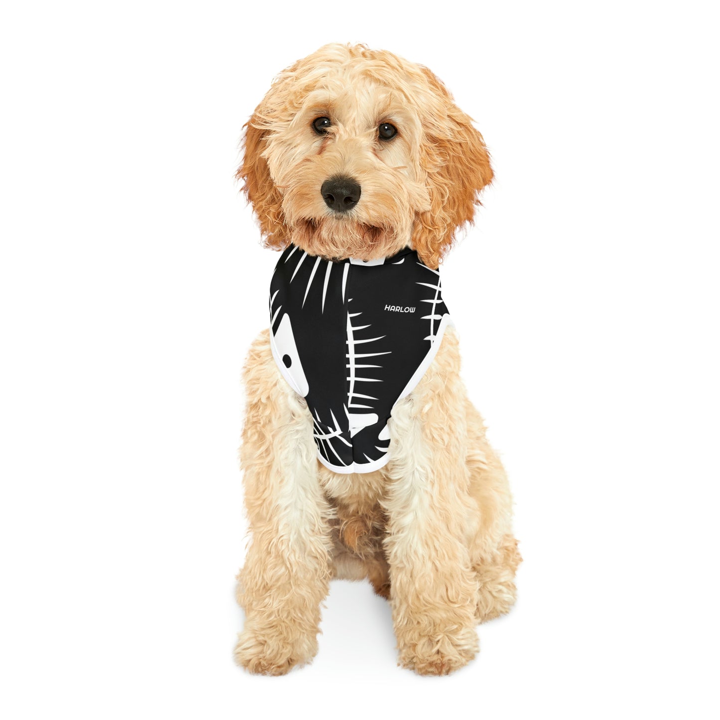 Personalized Goth Punk Fish Bone Pet Hoodie