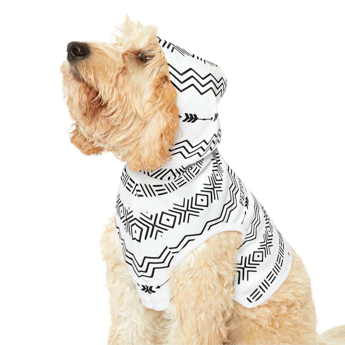 Personalized Western Boho White Pet Hoodie