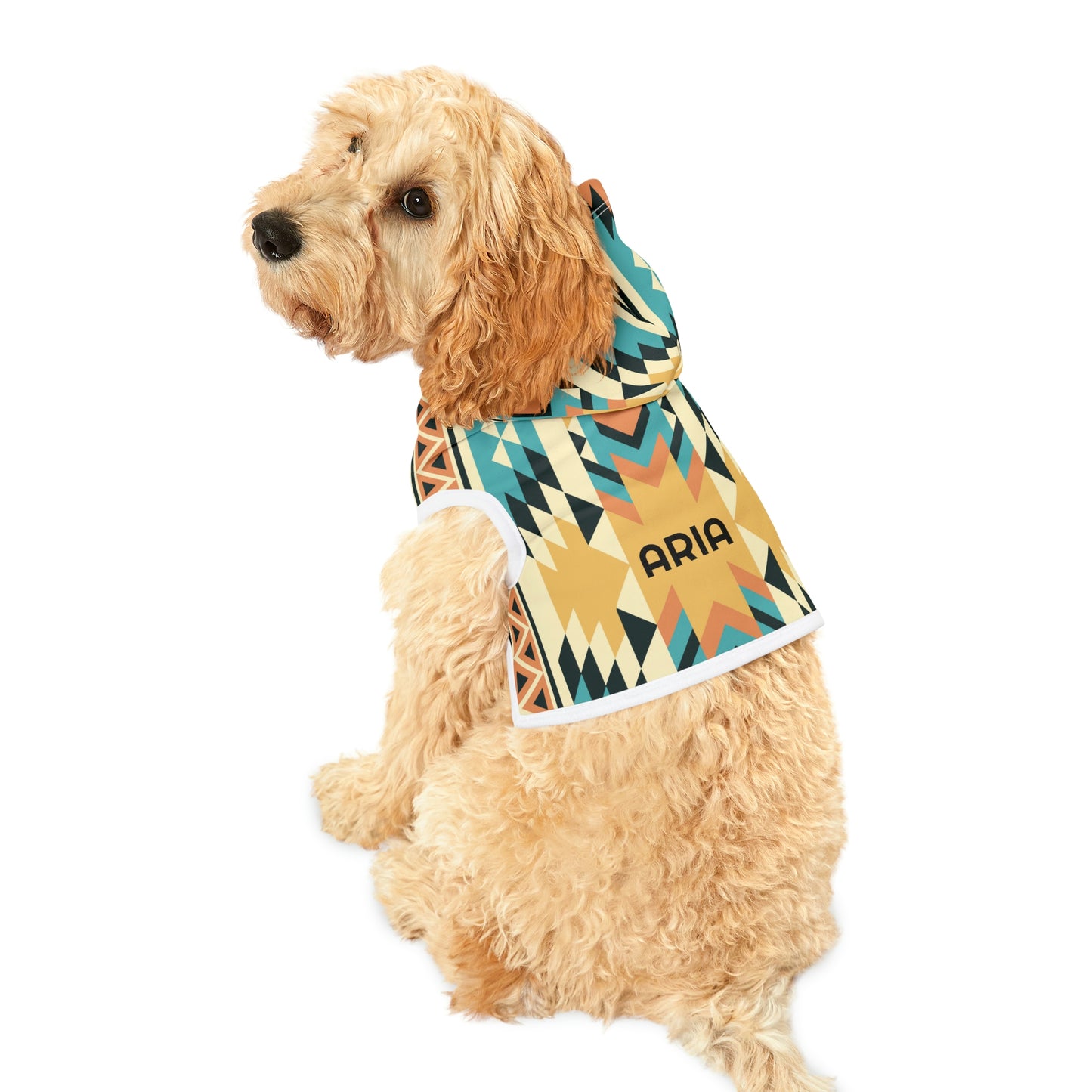 Personalized Western Boho Yellow Pet Hoodie