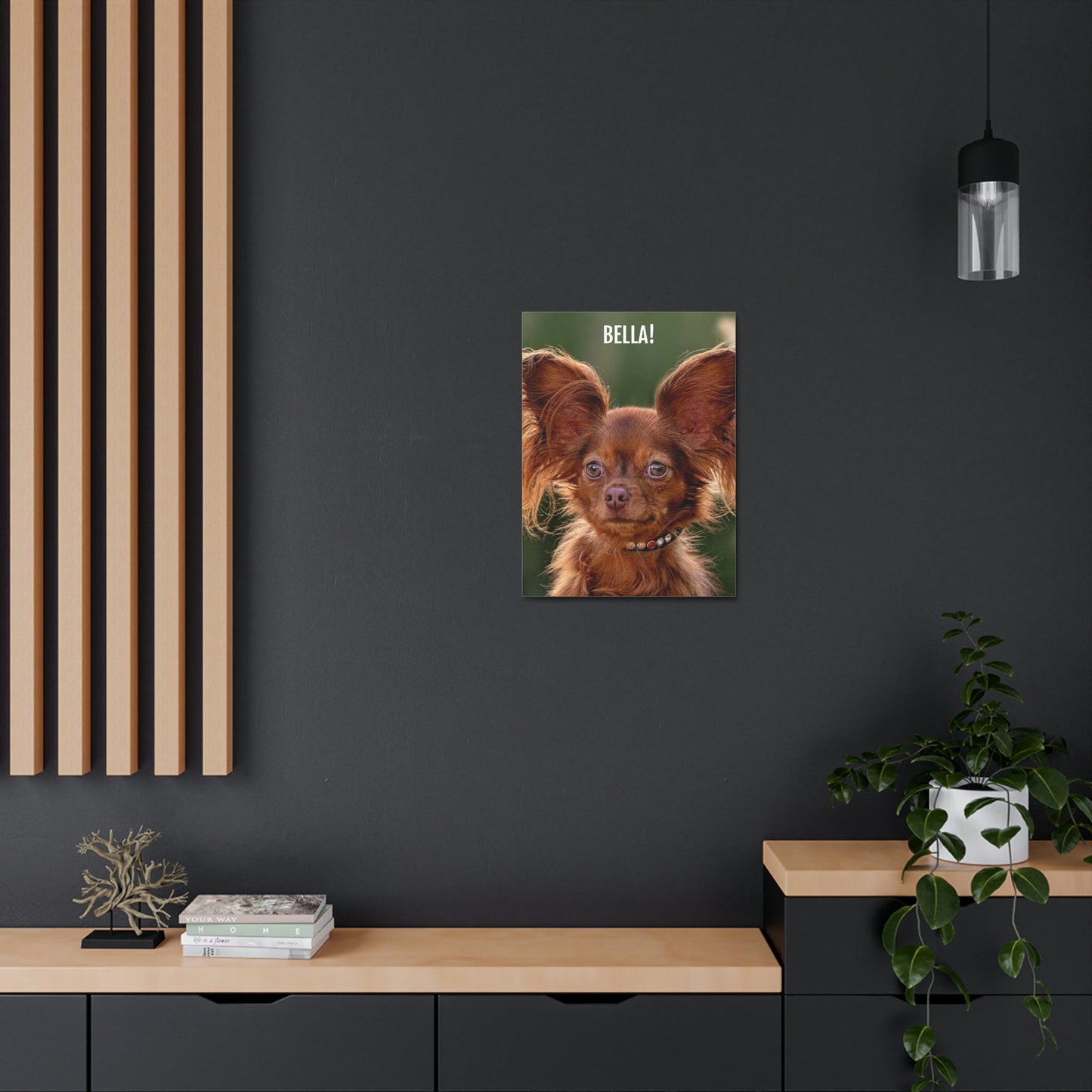 Personalized Pet Portrait on Stretched Satin Canvas