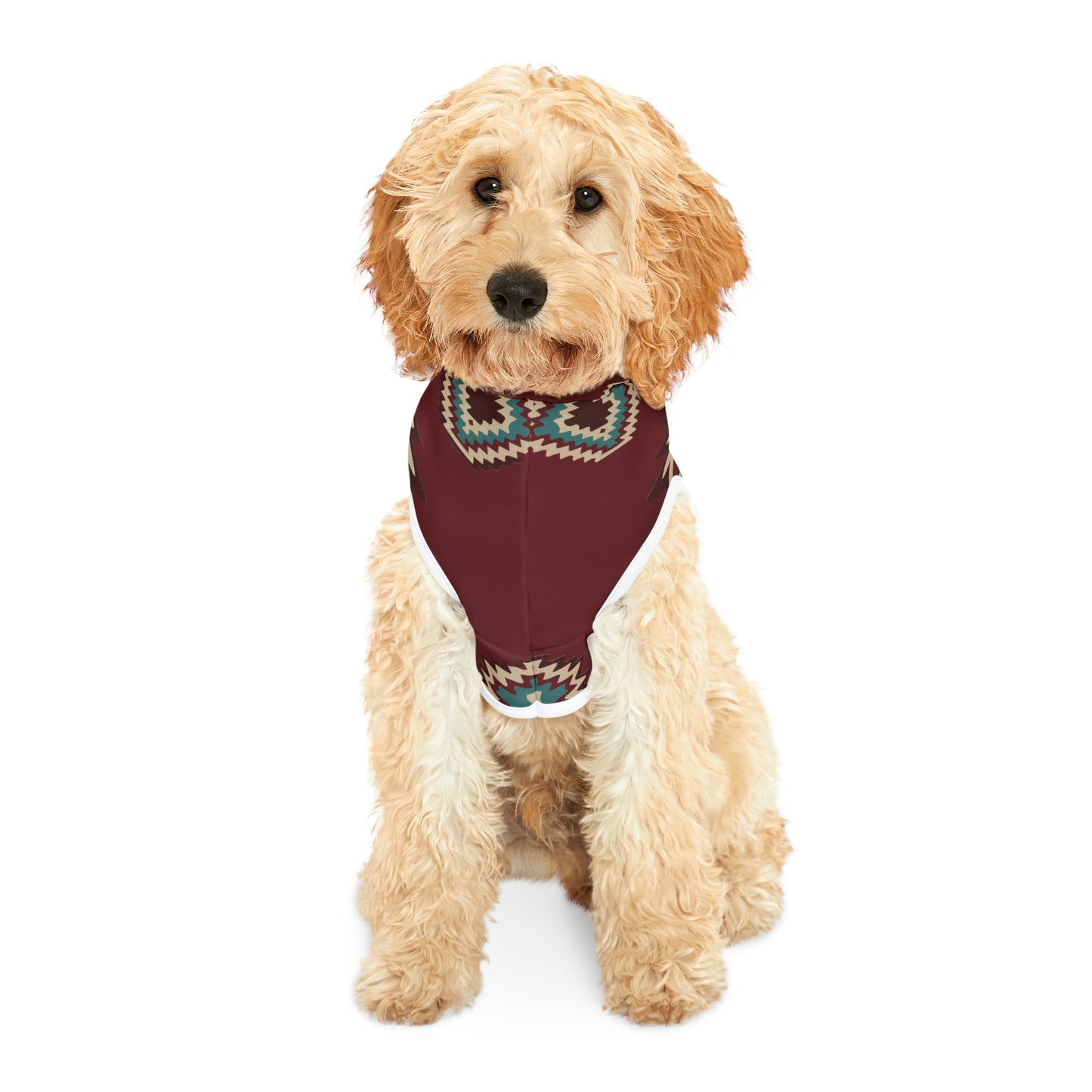 Personalized Western Boho Maroon Pet Hoodie